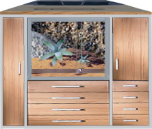 Veranschaulichung von Einbauterrarium